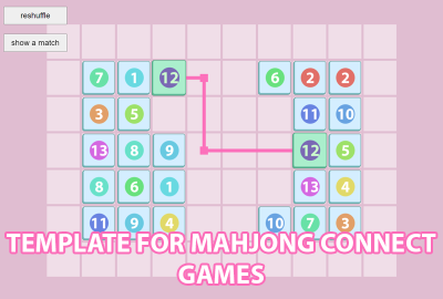 Template for mahjong connect games main cover image
