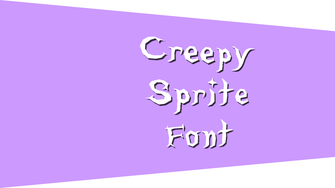 Creepy Sprite Font (+ Kerning settings for Construct 2/3) in 10 colours